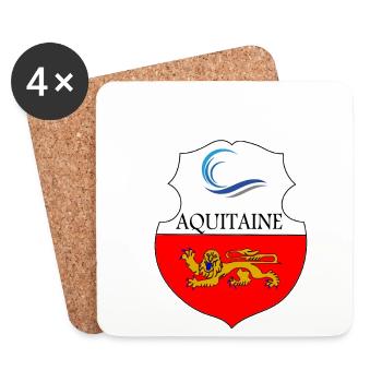 Aquitaine - Dessous de verre (lot de 4) - blanc - Devant