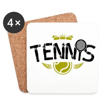 Tennis sport team symbol - Coasters (set of 4) - white - Front