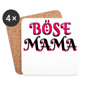 Böse Mama Muttertag Lustig Sarkastisch Alles Gute - Untersetzer (4er-Set) - Weiß - Vorne