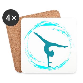 Rhythmic gymnastics - Coasters (set of 4) - white - Front