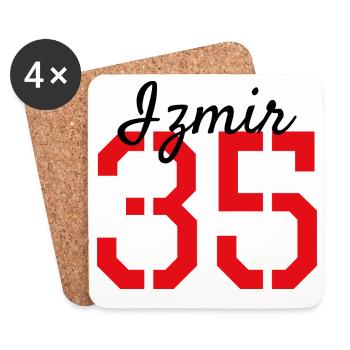 Izmir 35 Turquie - Dessous de verre (lot de 4) - blanc - Devant