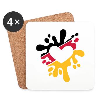 Germany love - Coasters (set of 4) - white - Front