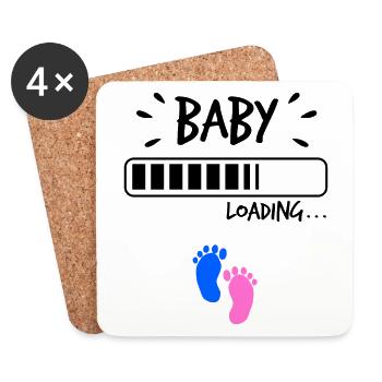 Baby feet pregnancy birth baby family - Coasters (set of 4) - white - Front