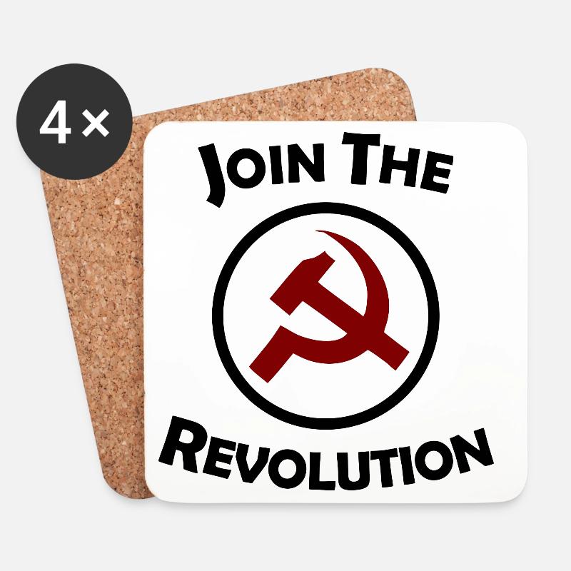 Sozialismus Revolution - Untersetzer (4er-Set) - Weiß