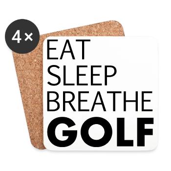 Golfeurs - Dessous de verre (lot de 4) - blanc - Devant