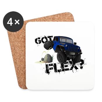 - C’EST UN VRAI 1ER. - OFFROADER Crawler - Bleu - Dessous de verre (lot de 4) - blanc - Devant