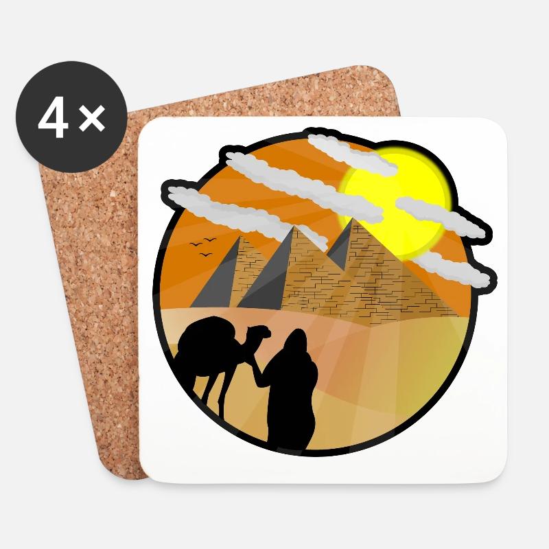 Egypt Ägypten Pyramiden Kairo Urlaub Geschenkidee - Untersetzer (4er-Set) - Weiß