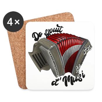 Do spuit d'Musi ZiachON! - Coasters (set of 4) - white - Front