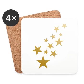 Star Pattern - Coasters (set of 4) - white - Front