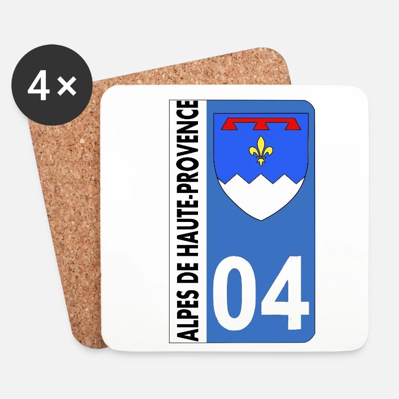 Alpes de haute-provence - Untersetzer (4er-Set) - Weiß