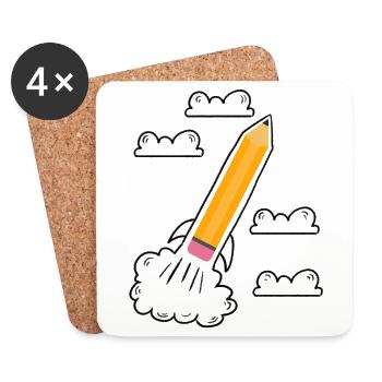 First day of school school start school start school - Coasters (set of 4) - white - Front
