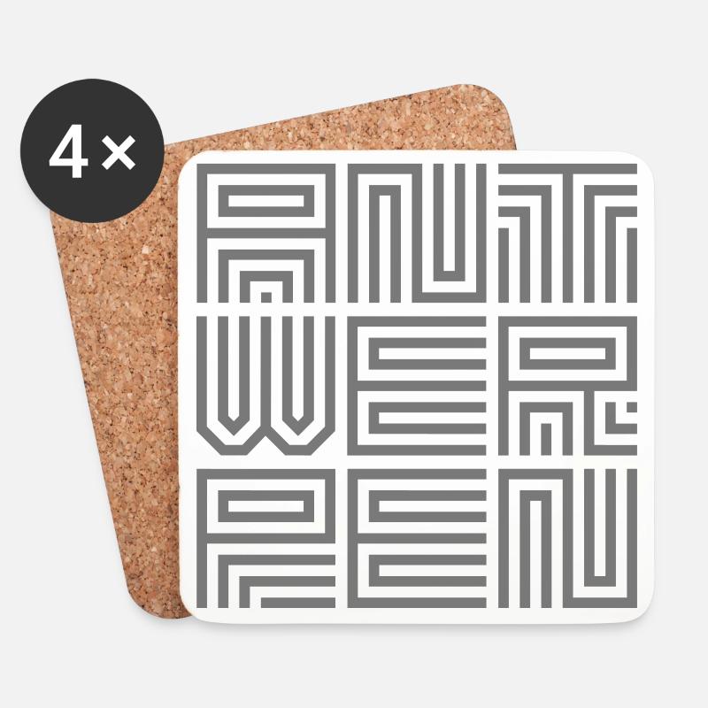 Antwerpen - Untersetzer (4er-Set) - Weiß
