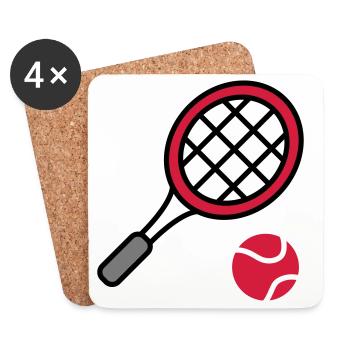 Tennis - Untersetzer (4er-Set) - Weiß - Vorne