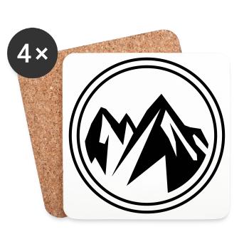 Montagnes nature Icon montagnes - Dessous de verre (lot de 4) - blanc - Devant