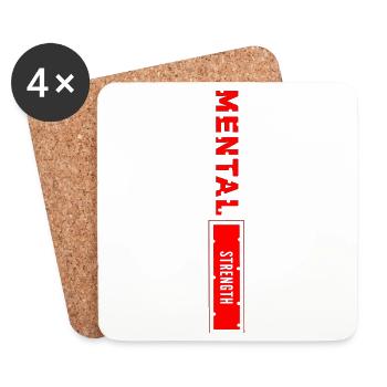 Bright Regional Street Street Art Design - Coasters (set of 4) - white - Front