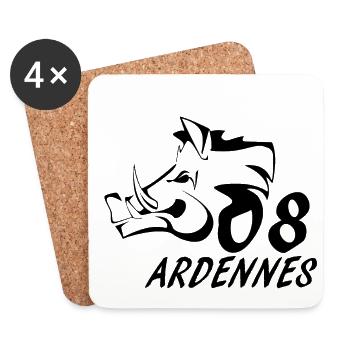 ardennes - Dessous de verre (lot de 4) - blanc - Devant