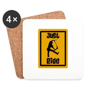 Just ride scooter - Coasters (set of 4) - white - Front