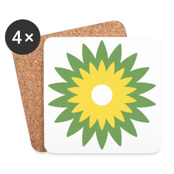 flower - Coasters (set of 4) - white - Front