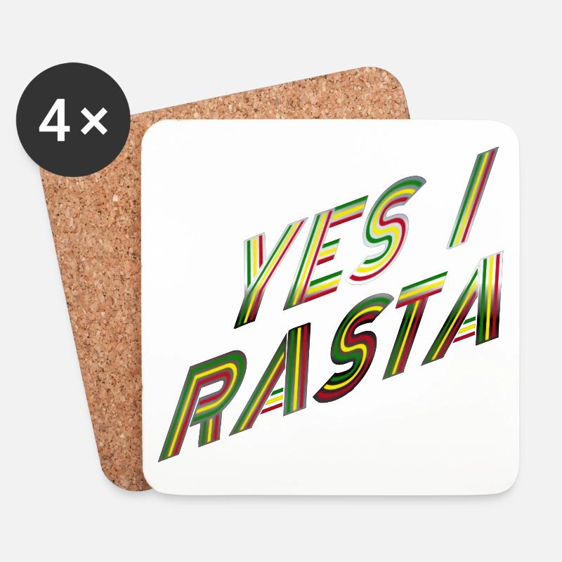 Rasta - Untersetzer (4er-Set) - Weiß