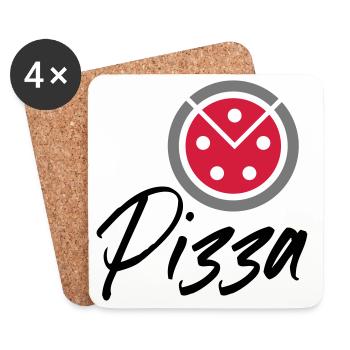 Pizza - Untersetzer (4er-Set) - Weiß - Vorne