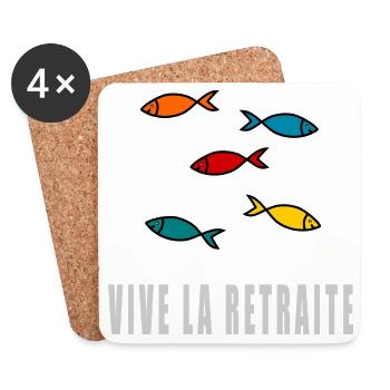 retirement. GOOD RETIREMENT. HAPPY RETIREMENT - Coasters (set of 4) - white - Front
