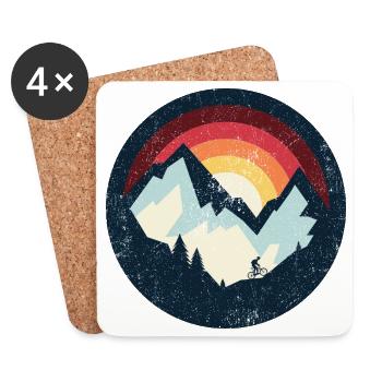 Sunset Ridge Mountain Ride - Untersetzer (4er-Set) - Weiß - Vorne