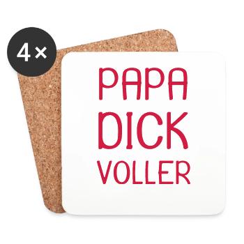 Liebevoller Papa lustiger Spruch - Untersetzer (4er-Set) - Weiß - Vorne