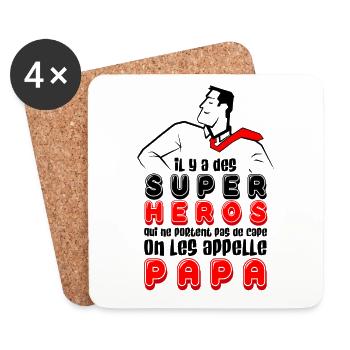 Super Dad - Coasters (set of 4) - white - Front