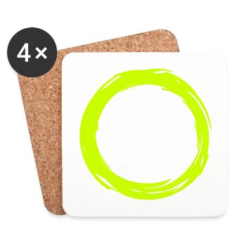 Cercle - Dessous de verre (lot de 4) - blanc - Devant