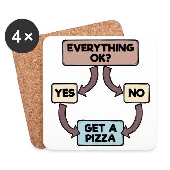 Funny Design Cooler Saying - Coasters (set of 4) - white - Front