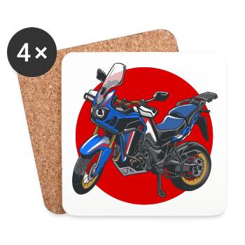 Africa Twin Enduro - japan blue - Coasters (set of 4) - white - Front