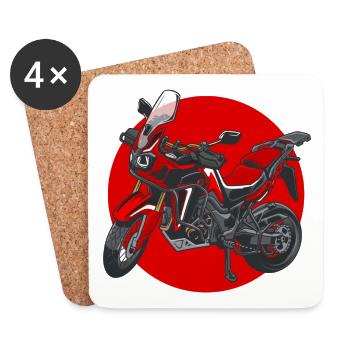 Africa Twin Enduro - japan trired - Coasters (set of 4) - white - Front