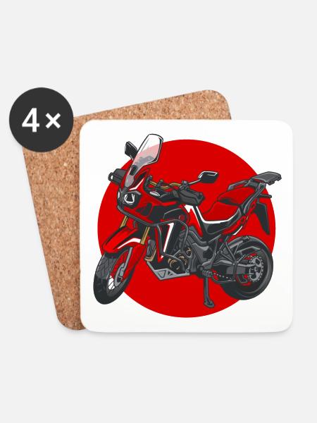 Africa Twin Enduro - japan trired - Untersetzer (4er-Set) - Weiß