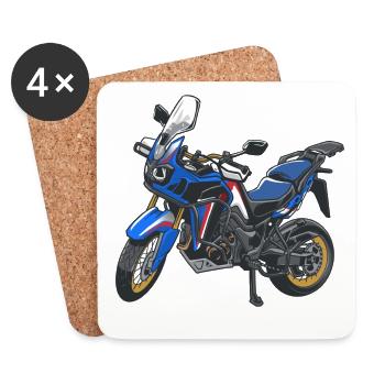 Africa Twin Enduro - solo blue - Coasters (set of 4) - white - Front