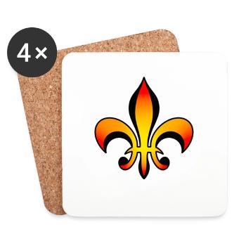 Lily flower - Coasters (set of 4) - white - Front
