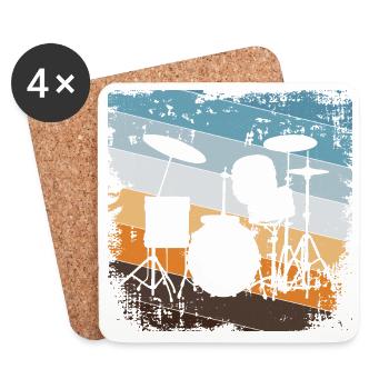 Drummers - Coasters (set of 4) - white - Front