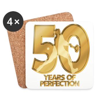 50 years - Coasters (set of 4) - white - Front