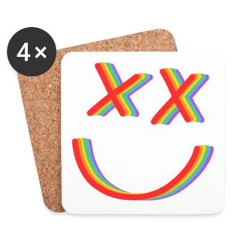 PRIDE SMILE - Dessous de verre (lot de 4) - blanc - Devant