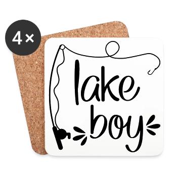 Small angler - Coasters (set of 4) - white - Front