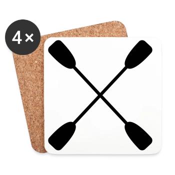 Paddel - Dessous de verre (lot de 4) - blanc - Devant