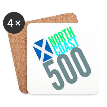 NORTH COAST 500 SCOTLAND - Coasters (set of 4) - white - Front