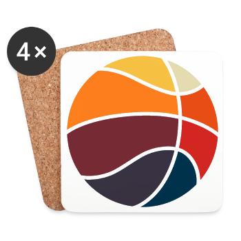 Buntes abstraktes Energiedesign - Untersetzer (4er-Set) - Weiß - Vorne