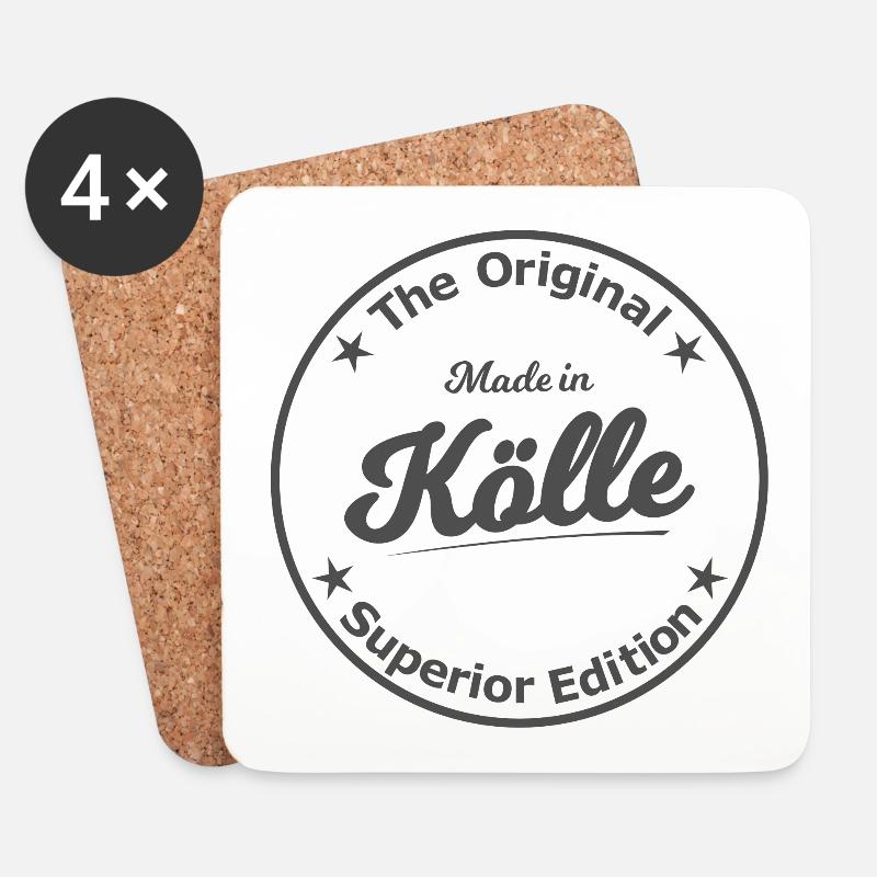 Made in Kölle - Untersetzer (4er-Set) - Weiß