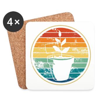 Plant Plants Garden - Coasters (set of 4) - white - Front