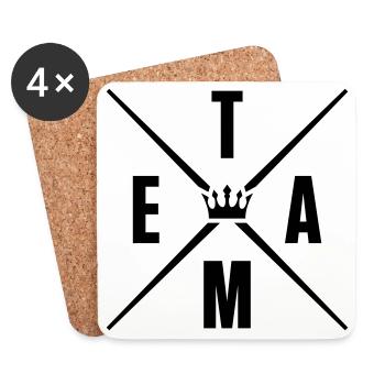 team krone - Dessous de verre (lot de 4) - blanc - Devant