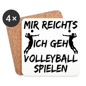 mir reichts ich geh volleyball spielen - Untersetzer (4er-Set) - Weiß - Vorne
