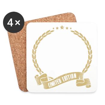 Boule Petanque Limited Edition Saying Boule Player - Coasters (set of 4) - white - Front