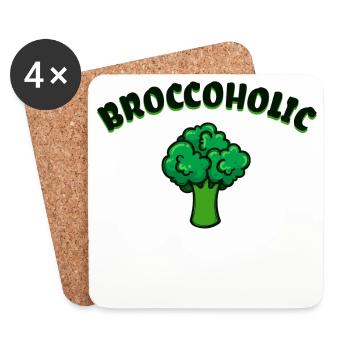 Lustige Sprüche Vegan Gesund - Untersetzer (4er-Set) - Weiß - Vorne
