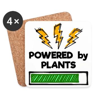 Vegetarian vegan statement - Coasters (set of 4) - white - Front