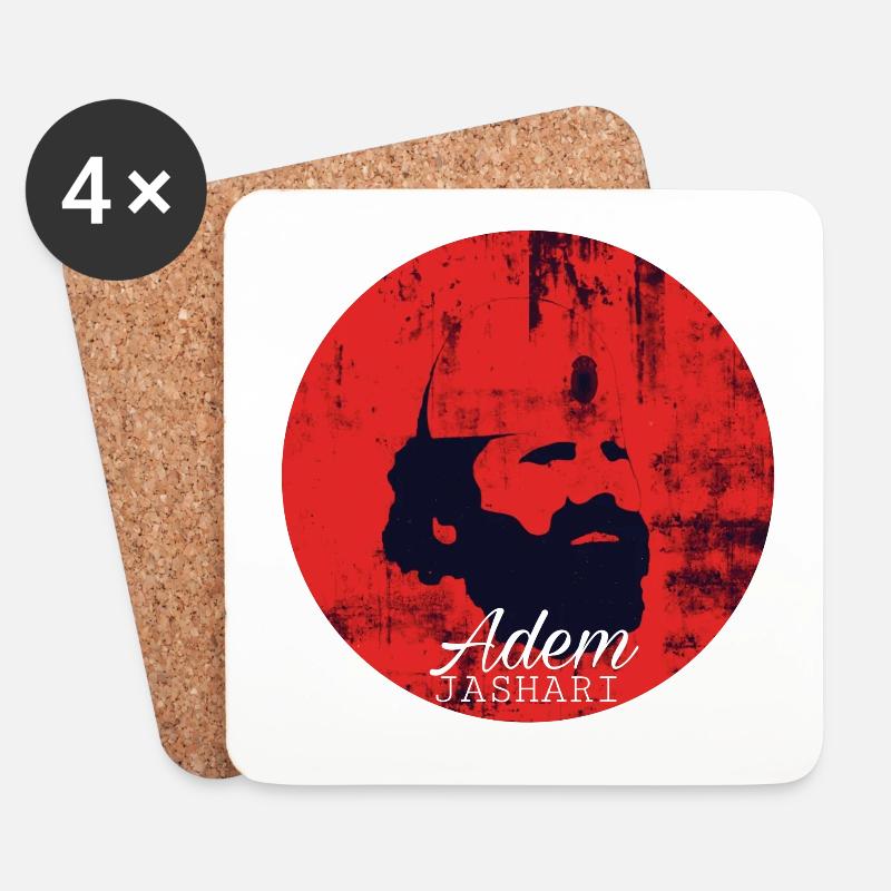 AdemJashari - Untersetzer (4er-Set) - Weiß